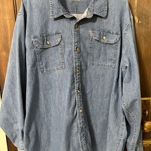 Vintage Wrangler Denim Button-Up Shirt Men’s 3XL